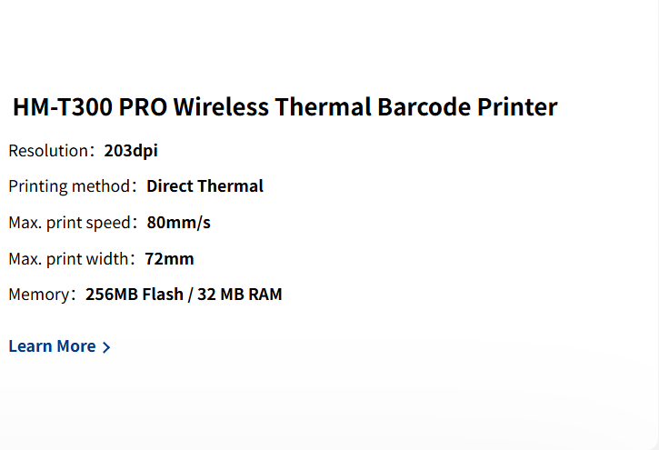 iDPRT HM-T300 PRO &ndash; Wireless Barcode Printer for Mobile Operations
